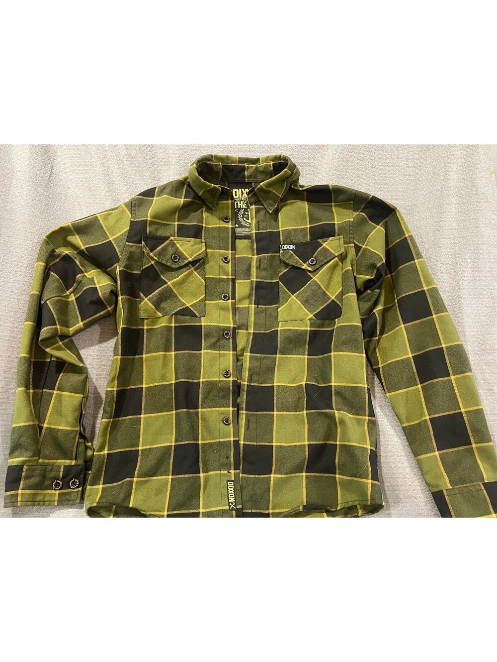 Dixxon Flannel Co The .223 Men XS Green Black Plaid Button Up Shirt